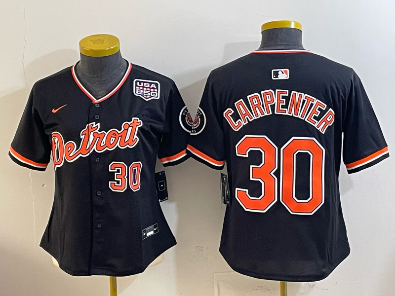 Youth Detroit Tigers #30 Carpenter black Nike 2026 MLB Jersey 0414002
